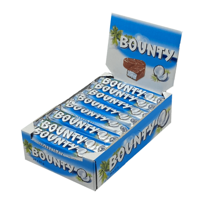 Набір Батончик Bounty з М'якоттю Кокосу у Молочному Шоколаді 57g 24шт - Retromagaz