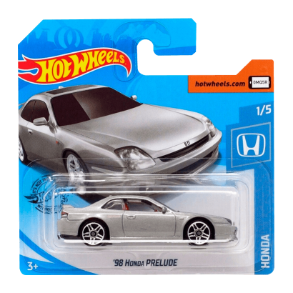 Машинка Базовая Hot Wheels '98 Honda Prelude Honda 1:64 GHB55 Silver - Retromagaz