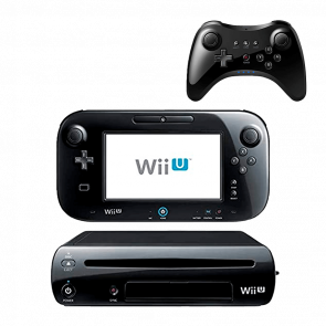 Набір Консоль Nintendo Wii U Модифікована 96GB Black + 10 Вбудованих Ігор Б/У  + Геймпад Бездротовий RMC Pro Controller Новий - Retromagaz