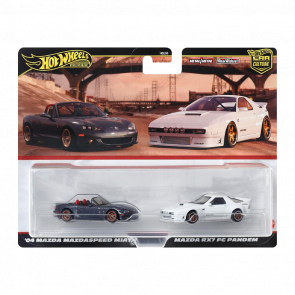 Машинка Premium Hot Wheels '04 Mazda Mazdaspeed Miata / RX7 FC Pandem 2-Packs 1:64 HRR75 Grey 2шт - Retromagaz