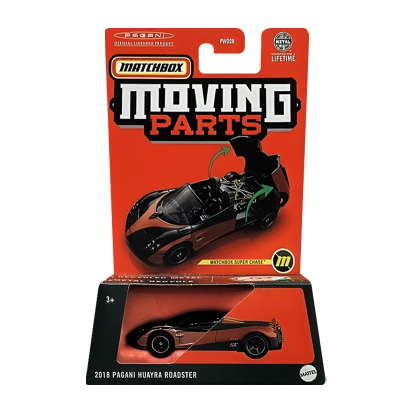 Тематична Машинка Matchbox Pagani Huayra Roadster Super Chase Moving Parts 1:64 FWD28/HVN20 Orange - Retromagaz