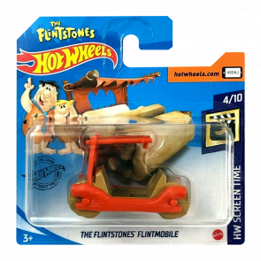 Машинка Базова Hot Wheels The Flintstones Flintmobile Screen Time 1:64 GHC76 Orange - Retromagaz