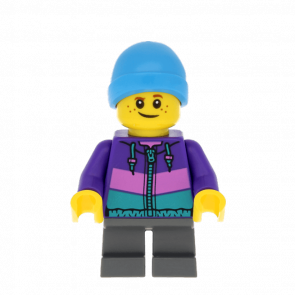 Фигурка Lego Recreation 973pb3163 Boy Dark Purple Jacket City cty1081 1 Б/У - Retromagaz