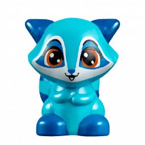 Фигурка Lego Земля Raccoon Whisker Haven Tales Medium Azure Body and Striped Tail Dark Orange Eyes Animals 24207pb01 6134411 Blue Б/У