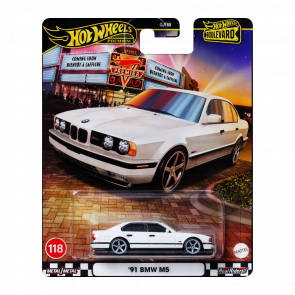 Машинка Premium Hot Wheels 1991 BMW M5 Boulevard 1:64 JBL24 White - Retromagaz