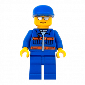 Фігурка Lego Construction 973pb0551 Blue Cap Silver Sunglasses City cty0148 1 Б/У