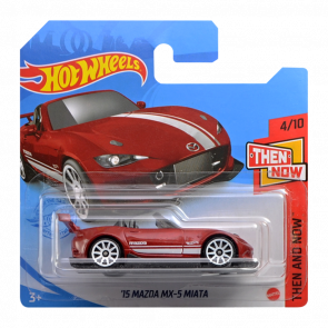 Машинка Базова Hot Wheels '15 Mazda MX-5 Miata Then and Now 1:64 GTB35 Red - Retromagaz