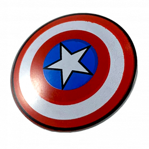 Зброя Lego Щит Circular Convex Face Captain America 75902pb13 6261471 Dark Bluish Grey Б/У - Retromagaz