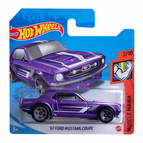 Машинка Базова Hot Wheels '67 Ford Mustang Coupe Muscle Mania 1:64 GTB45 Purple - Retromagaz