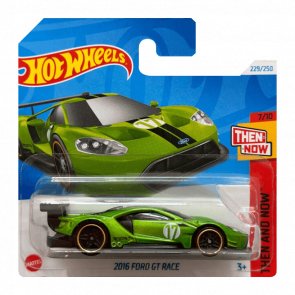 Машинка Базовая Hot Wheels 2016 Ford GT Race Then and Now 1:64 HTC71 Green - Retromagaz