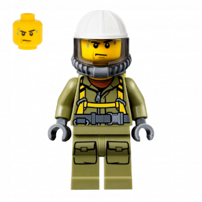 Фігурка Lego Volcano Explorers 973pb2453 Male Worker Suit with Harness City cty0682 Б/У