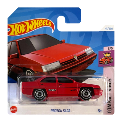 Машинка Базова Hot Wheels Proton Saga Compact Kings 1:64 HRY46 Red - Retromagaz