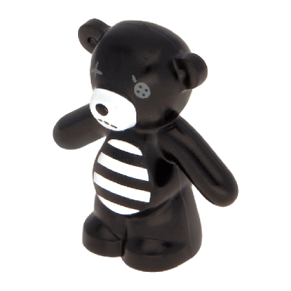 Фигурка Lego Земля Teddy Bear with Dark Bluish Gray Button Eye and White Muzzle and Striped Stomach Animals 98382pb005 6081646 Black Б/У - Retromagaz