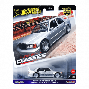 Машинка Premium Hot Wheels 1990 Mercedes-Benz 190 E 2.5-16 Evolution II Modern Classics 1:64 HRV98 Silver