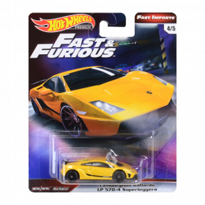 Машинка Premium Hot Wheels Lamborghini Gallardo LP 570-4 Superleggera Fast & Furious 1:64 GBW77 Yellow - Retromagaz