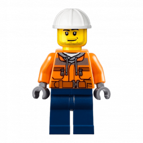 Фігурка Lego Construction 973pb1895 Worker Male Chest Pocket Zippers City cty1154 Б/У