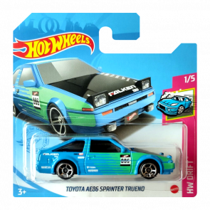 Машинка Базова Hot Wheels Toyota AE86 Sprinter Trueno Falken Drift 1:64 GTB26 Blue - Retromagaz