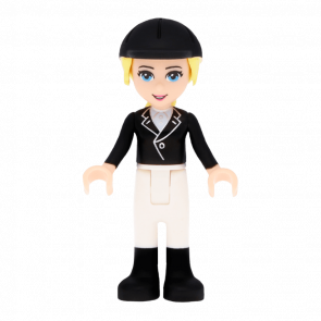 Фігурка Lego Girl Katharina Black Riding Jacket Friends frnd020 Б/У