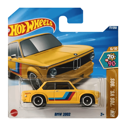 Машинка Базовая Hot Wheels BMW 2002 '70s vs. '90s 1:64 HYX21 Yellow - Retromagaz