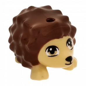 Фигурка Lego Земля Hedgehog Friends with Black Eyes and Nose and Reddish Brown Spines Animals 98389pb01 4648076 6019107 Tan Б/У