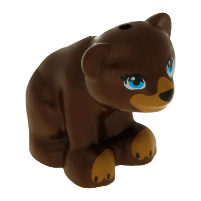 Фігурка Lego Земля Bear Friends Elves Baby Cub Black Nose Dark Azure Eyes Dark Tan Paws Animals 14732pb01 1 6055378 6139581 Dark Brown Б/У - Retromagaz