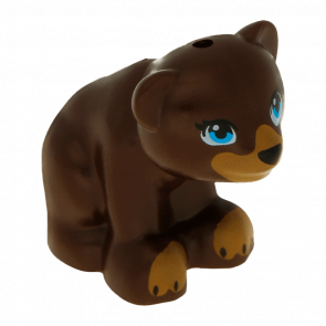 Фігурка Lego Земля Bear Friends Elves Baby Cub Black Nose Dark Azure Eyes Dark Tan Paws Animals 14732pb01 1 6055378 6139581 Dark Brown Б/У