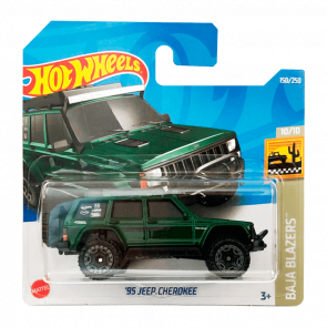 Машинка Базова Hot Wheels '95 Jeep Cherokee Baja Blazers 1:64 HCT10 Green - Retromagaz