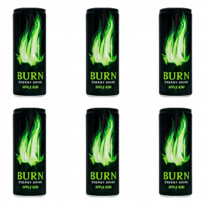 Набор Напиток Энергетический Burn Apple Kivi 250ml 6шт