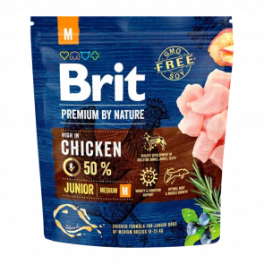 Сухий Корм для Собак Brit Premium Junior M Курка 1kg