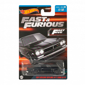 Тематична Машинка Hot Wheels 1971 Nissan Skyline H/T 2000 GT-R Fast & Furious 1:64 HNR88/HNT15 Black