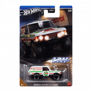 Тематическая Машинка Hot Wheels Range Rover Classic Castrol Speed Graphics 1:64 HRT08 White - Retromagaz