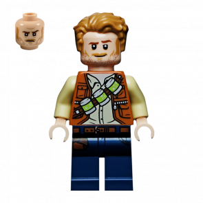 Фигурка Lego Jurassic World Owen Grady Lime Canisters Films jw066 Б/У