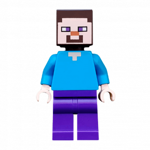 Фігурка Lego Minecraft Steve Dark Purple Legs Games min009 Б/У