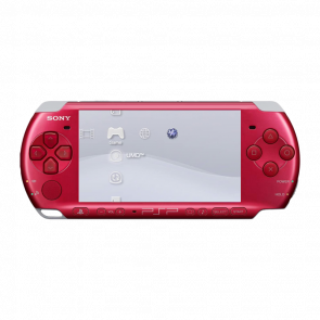 Консоль Sony PlayStation Portable Slim PSP-3ххх Модифікована 32GB Red + 5 Вбудованих Ігор Б/У - Retromagaz