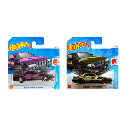 Набор Машинок Базовых Hot Wheels Nissan Skyline RS (KDR30) HTD06 Green + HTC40 Purple 1:64 - Retromagaz