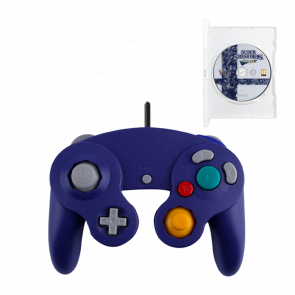 Набор Геймпад Проводной RMC GameCube Indigo 1.5m Новый + Игра Nintendo Wii Super Smash Bros. Brawl Английская Версия Б/У