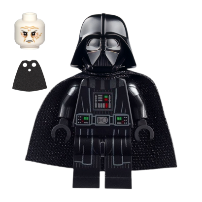 Фігурка Lego Імперія Darth Vader Printed Arms Spongy Cape White Head Star Wars sw1249 75387 Новий - Retromagaz