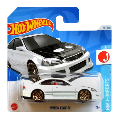 Машинка Базова Hot Wheels Honda Civic Si J-Imports 1:64 HTD07 White - Retromagaz