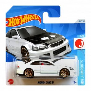 Машинка Базовая Hot Wheels Honda Civic Si J-Imports 1:64 HTD07 White