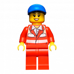 Фигурка Lego Hospital 973pb0996 Paramedic Red Uniform City cty0317 Б/У