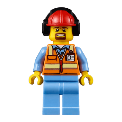 Фигурка Lego Airport 973pb2017 Orange Safety Vest with Reflective Stripes City cty0688 Б/У - Retromagaz