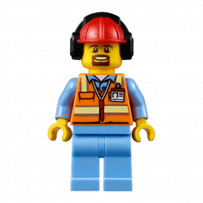 Фигурка Lego Airport 973pb2017 Orange Safety Vest with Reflective Stripes City cty0688 Б/У