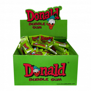 Набір Жувальна Гумка Donald Bubble Gum Green 4,5g 100шт - Retromagaz