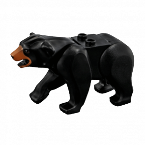 Фигурка Lego Земля Bear with 2 Studs on Back and Medium Nougat Muzzle Pattern Animals 98295c01pb03 1 6212887 Black Б/У - Retromagaz