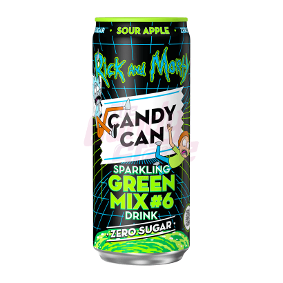 Напиток Candy Can Rick and Morty Sour Apple Zero Sugar 330ml - Retromagaz