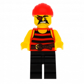 Фигурка Lego Pirates 973pb1928 Pirate 1 Black and Red Stripes Adventure pi159 1 Б/У