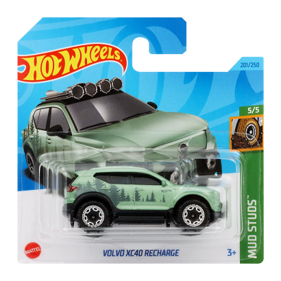 Машинка Базовая Hot Wheels Volvo XC40 Recharge Mud Studs 1:64 HKG55 Green - Retromagaz