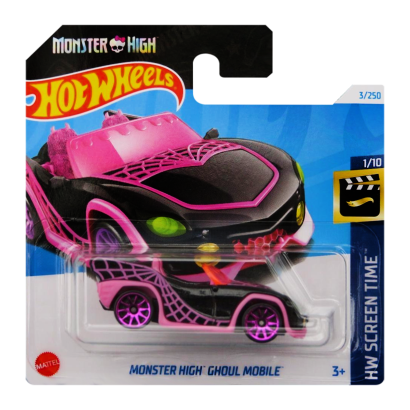 Машинка Базовая Hot Wheels Monster High Ghoul Mobile Screen Time 1:64 HTC80 Black - Retromagaz