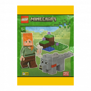 Конструктор Lego Фігурка Alex With Wolf Paper Bag Minecraft 662404 min017 Новый - Retromagaz