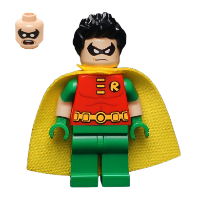 Фигурка Lego DC Robin Molded Short Sleeves Spiky Hair Super Heroes sh0200 Б/У - Retromagaz